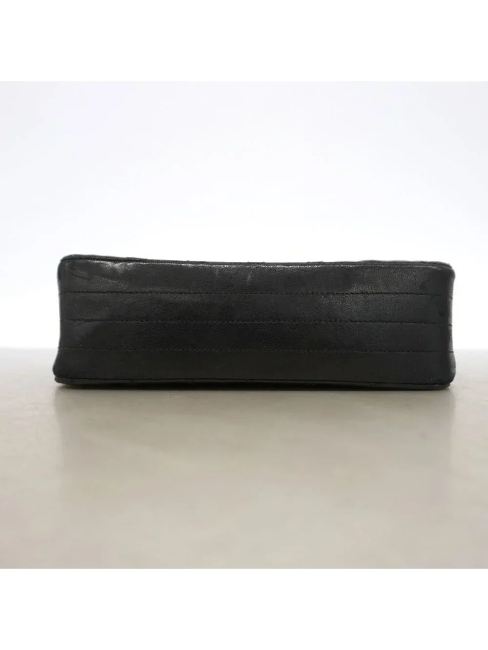 Chanel Shoulder Bag Quilted Lambskin Black Gold